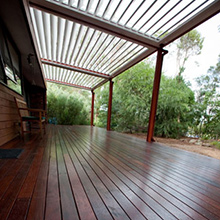 Deck and opening roof